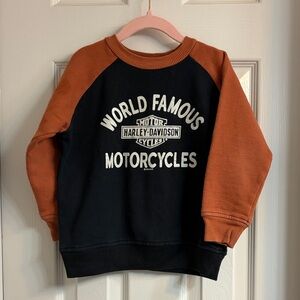 Harley-Davidson Black and Orange Sweatshirt